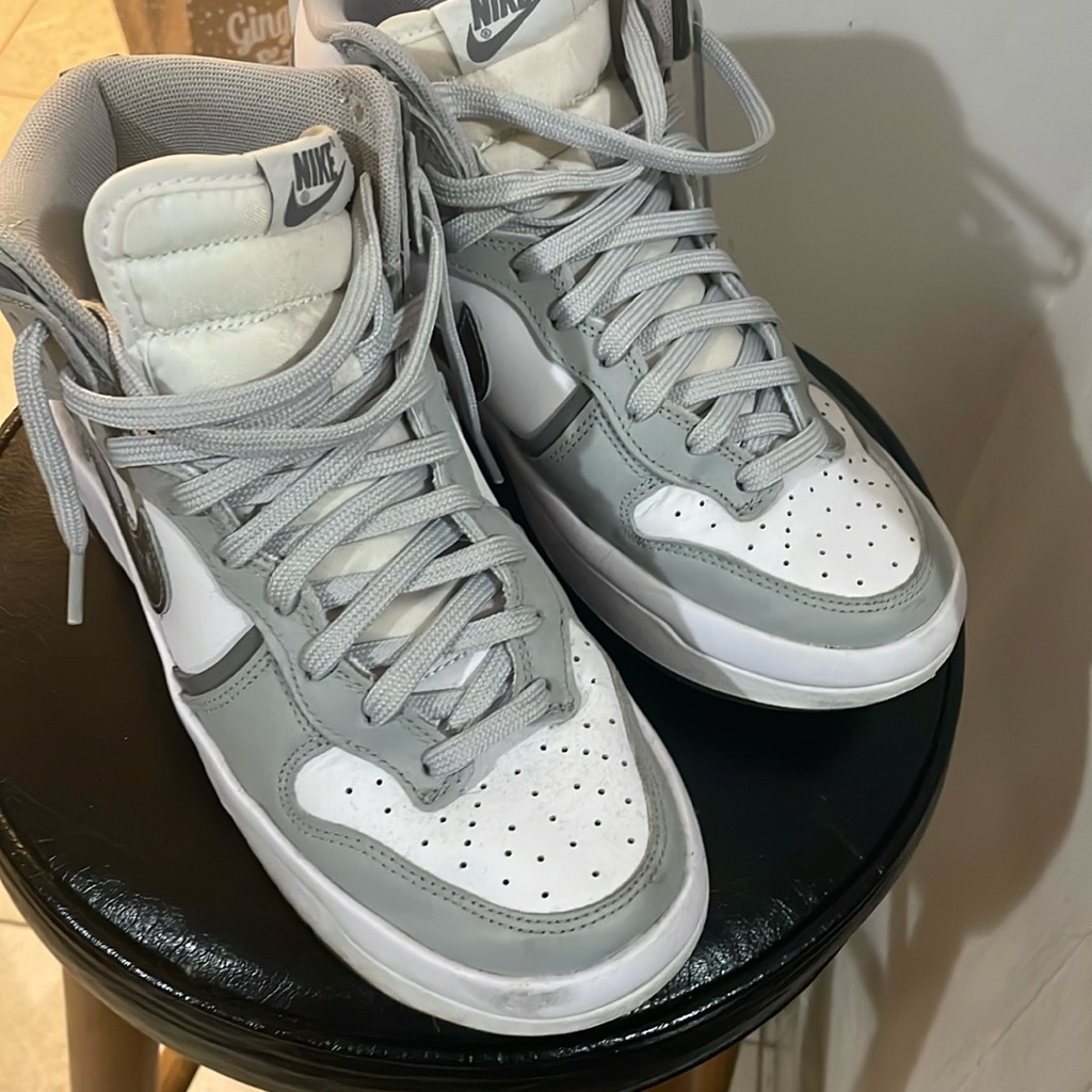 Nike (Original) Dunk High "Light Smoke Grey" Sneakers
